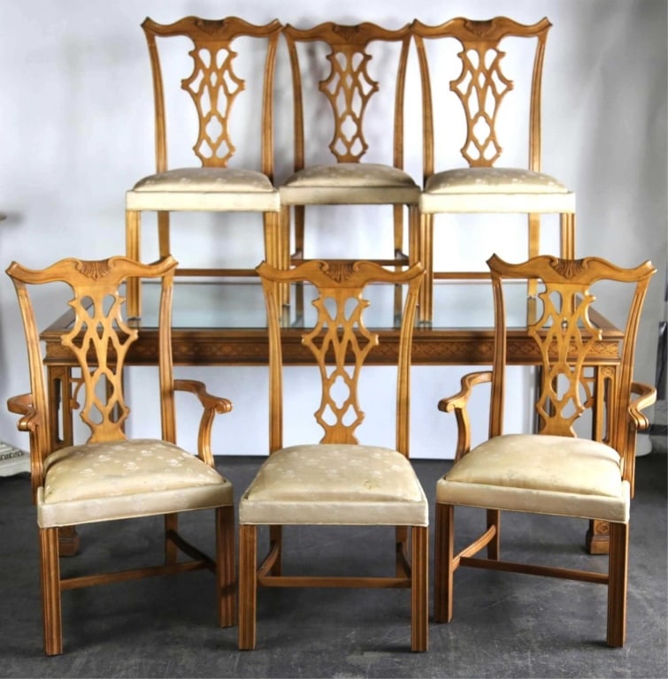 AMERICAN MODERN CHIPPENDALE DINING SET (1 of 8)