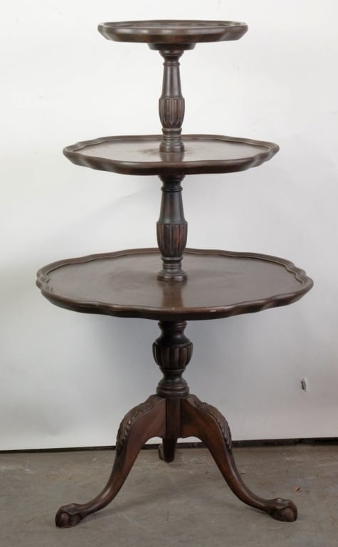 AMERICAN MAHOGANY THREE-TIER STAND (1 of 4)