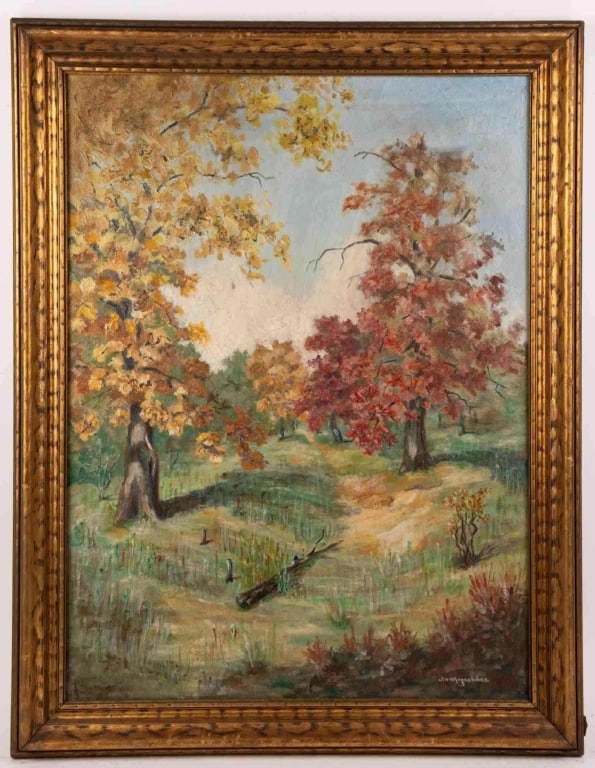 JOHN ANGUS WARE UNTITLED LANDSCAPE OIL ON CANVAS (1 of 7)