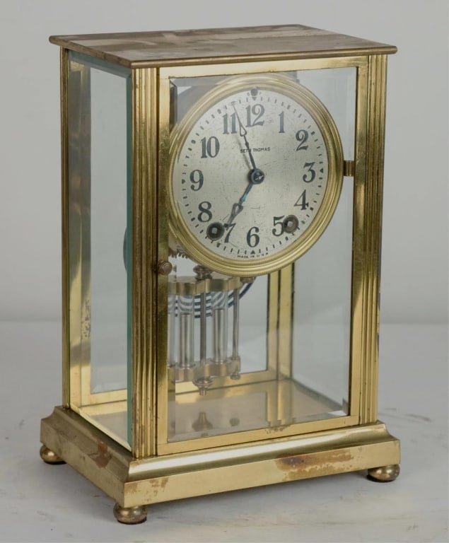 SETH THOMAS VINTAGE CRYSTAL REGULATOR CLOCK (1 of 5)