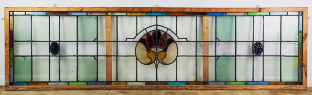 MONUMENTAL ENGLISH STAINED GLASS ARCHITECTURAL WIN (1 of 4)