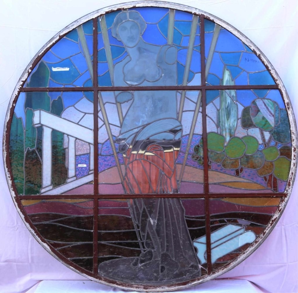 MONUMENTAL ROUND STAINED GLASS WINDOW (1 of 4)