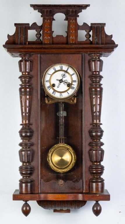 19TH C. GERMAN OAK REGULATOR CLOCK (1 of 3)