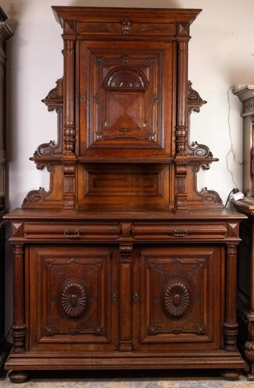 FRENCH RENAISSANCE REVIVAL OAK BUFFET (1 of 5)