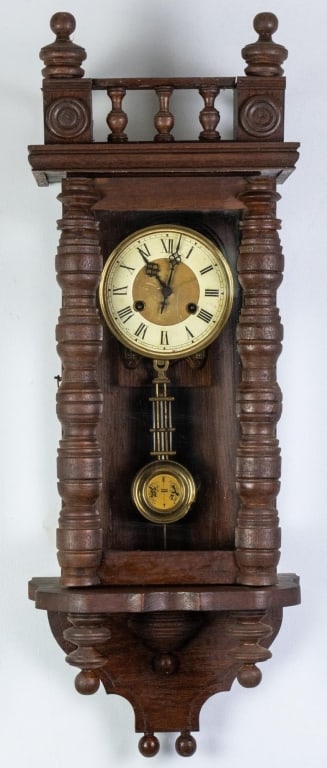 19TH C. GERMAN OAK REGULATOR CLOCK (1 of 4)
