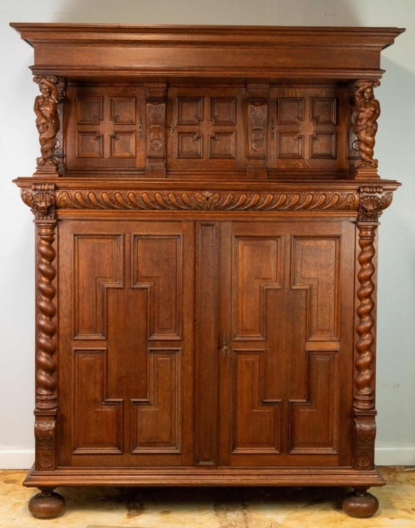 19TH C. FRENCH RENAISSANCE STYLE COURT CUPBOARD (1 of 5)