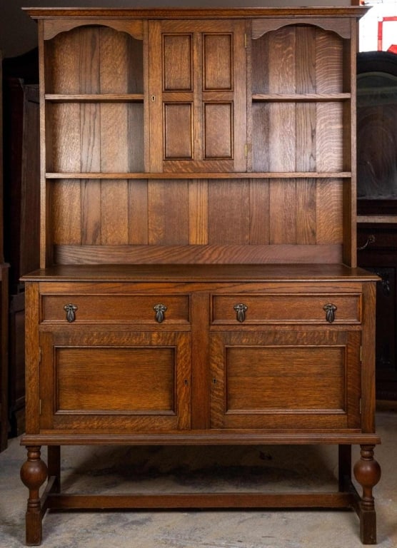 ENGLISH EDWARDIAN OAK BUFFET (1 of 3)