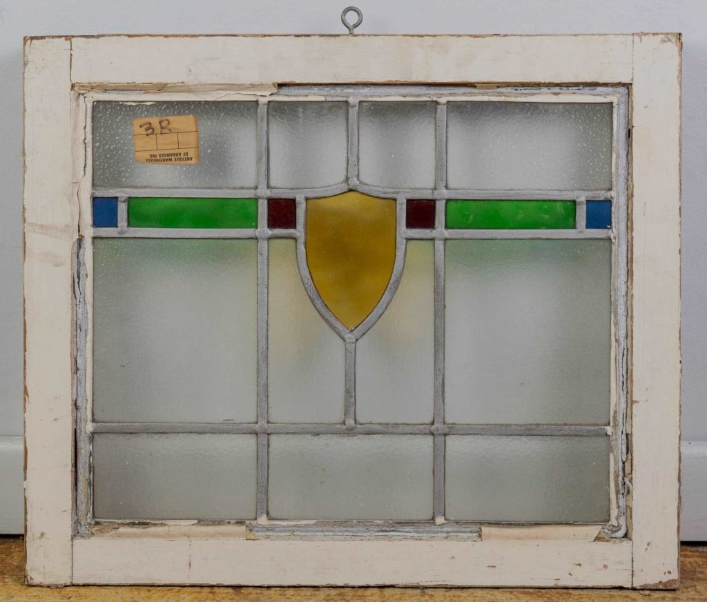 SCOTTISH LEADED STAINED GLASS PANEL (1 of 3)