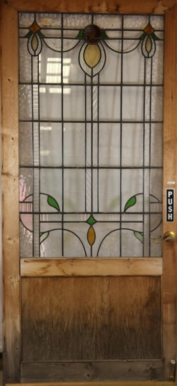 ANTIQUE FRENCH STAINED GLASS DOOR (1 of 5)