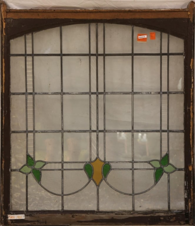 ANTIQUE CONTINENTAL STAINED GLASS PANEL (1 of 1)