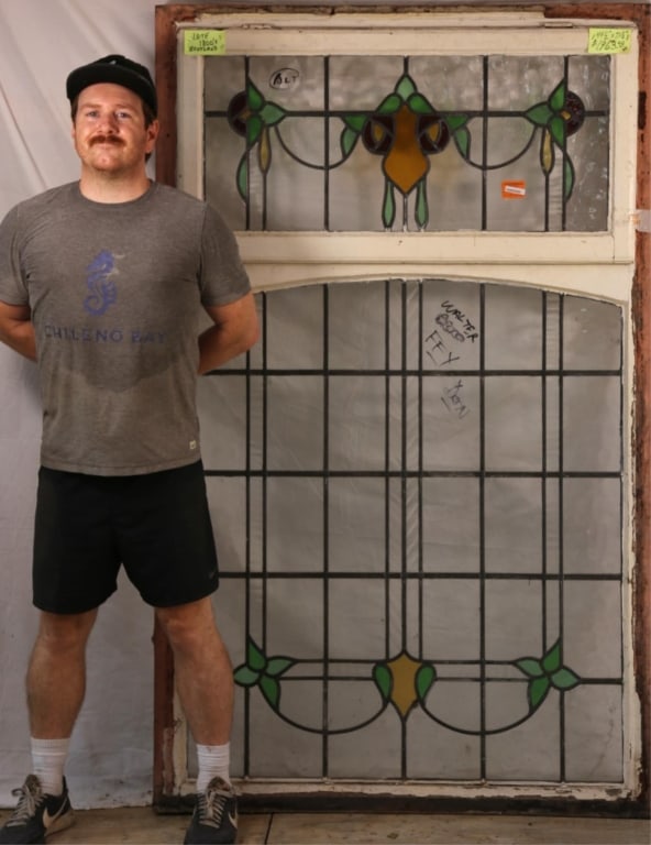 ANTIQUE SCOTTISH STAINED GLASS PANEL (1 of 3)