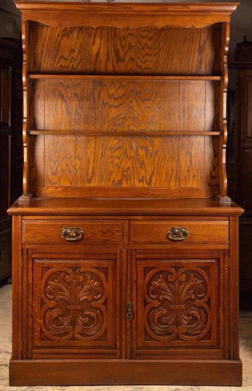 FRENCH CARVED OAK VAISSELIER (1 of 4)