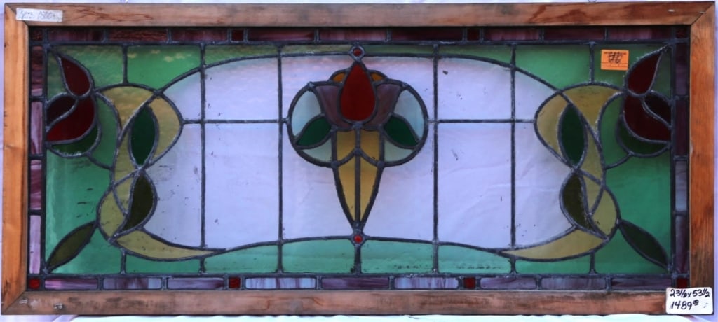 ANTIQUE STAINED GLASS WINDOW (1 of 4)