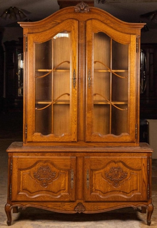 FRENCH OAK CARVED BOOKCASE (1 of 4)