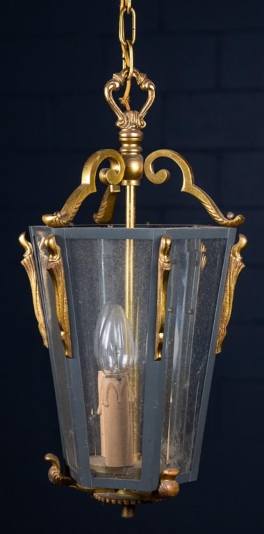 FRENCH GILT 3-LIGHT LANTERN (1 of 3)