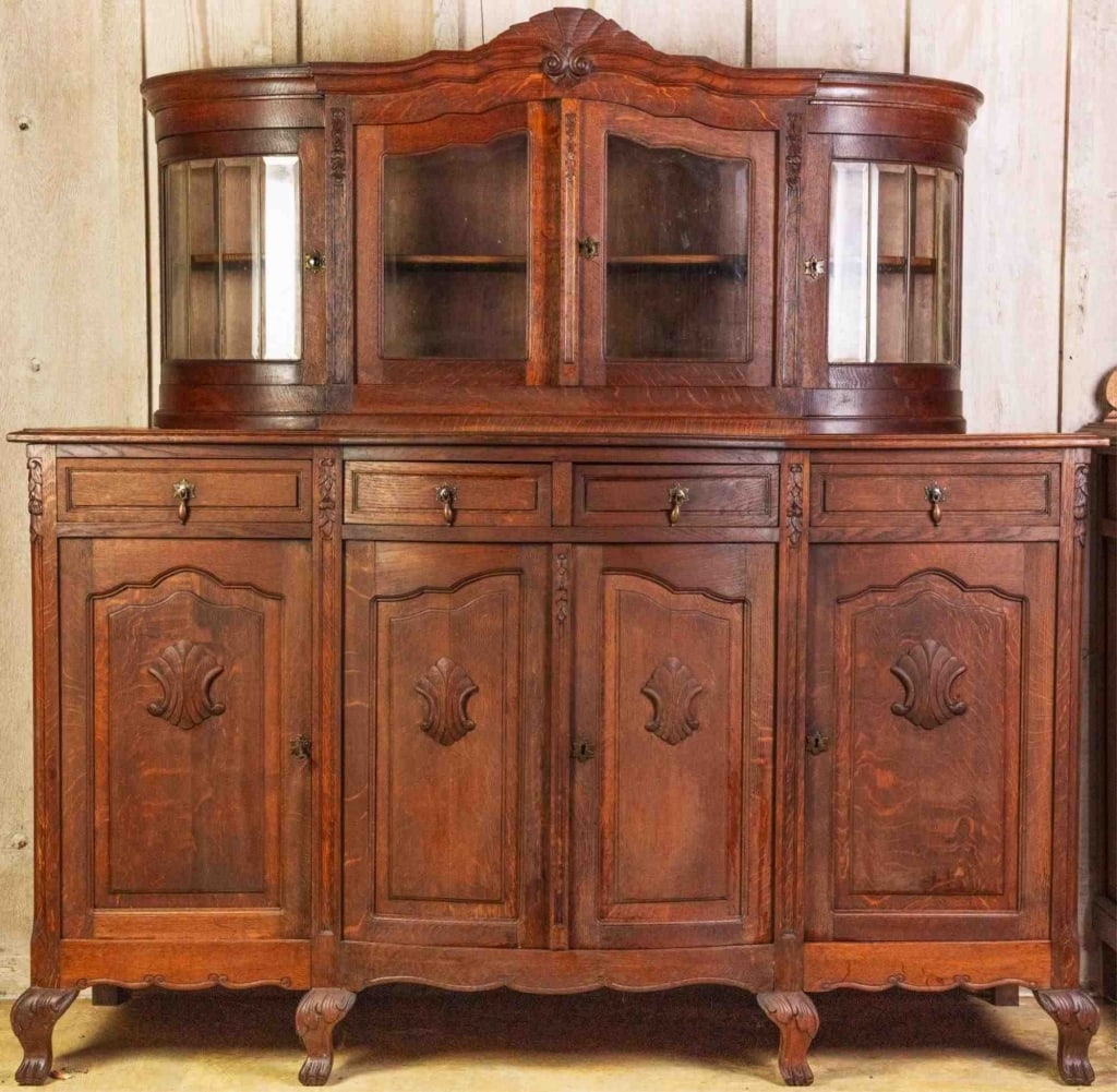 FRENCH OAK VITRINE BUFFET (1 of 5)