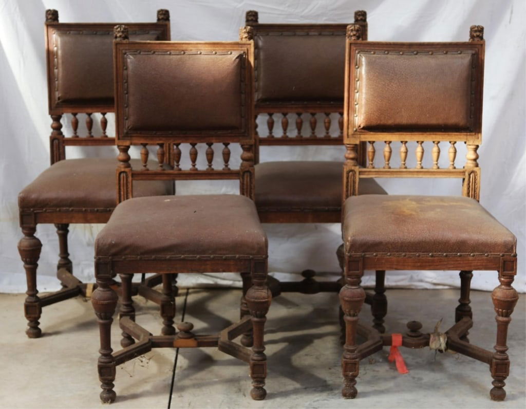 SET OF 4 FRENCH RENAISSANCE STYLE CHAIRS (1 of 4)