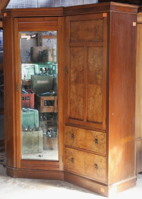 ENGLISH WALNUT CORNER WARDROBE (1 of 6)