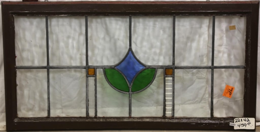 ANTIQUE SCOTTISH STAINED GLASS PANEL (1 of 2)