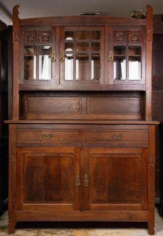 FRENCH ART DECO OAK BUFFET (1 of 5)