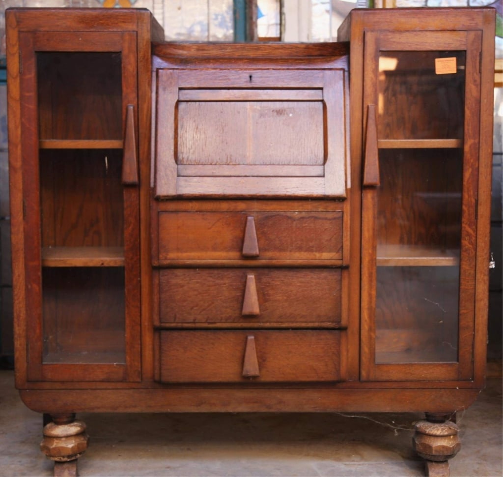 ENGLISH ART DECO BAR CABINET (1 of 2)