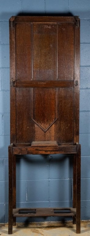 ENGLISH ART DECO OAK HALL TREE (1 of 3)