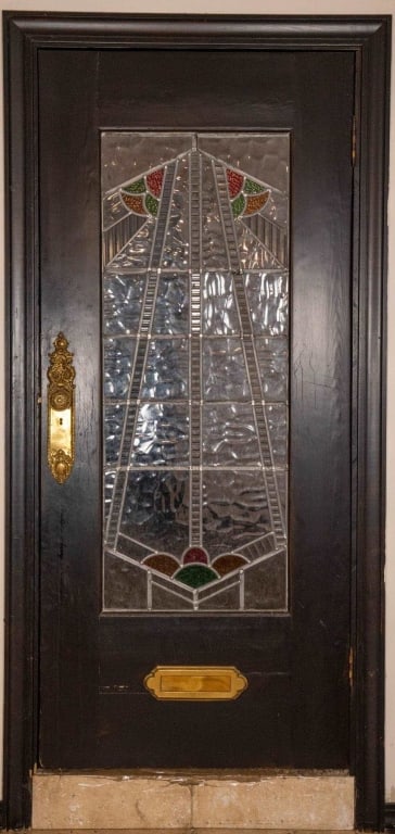 AMERICAN ART DECO STAINED GLASS DOOR (1 of 5)