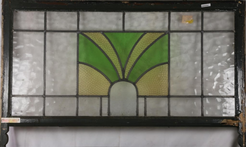 ANTIQUE CONTINENTAL STAINED GLASS PANEL (1 of 2)