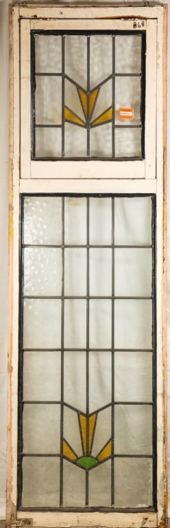 ENGLISH ART DECO STAINED GLASS WINDOW (1 of 3)