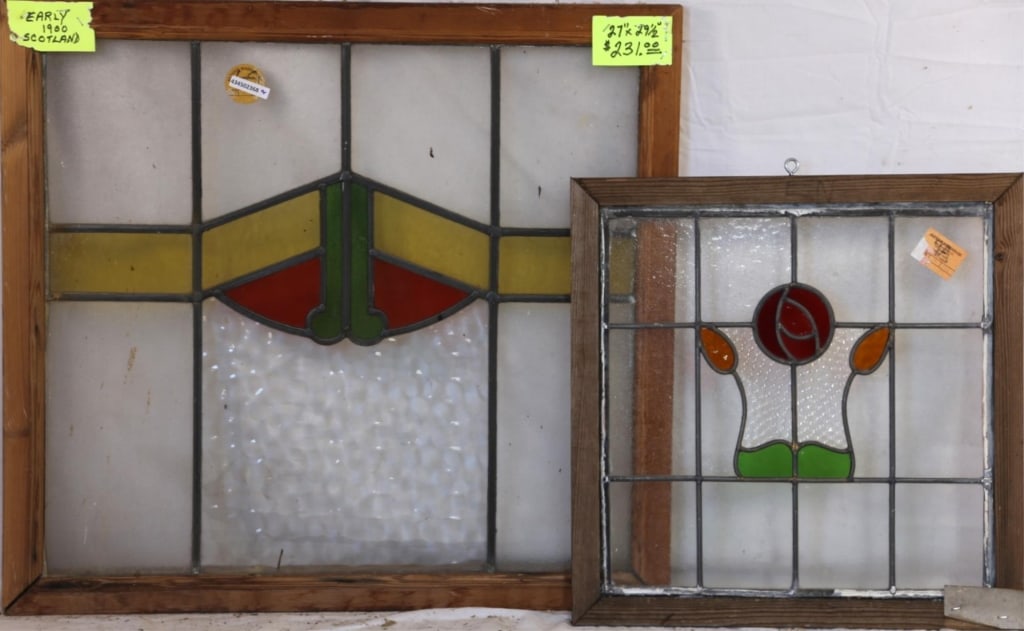 TWO SCOTTISH STAINED GLASS PANELS (1 of 3)