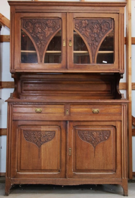 FRENCH OAK VITRINE BUFFET (1 of 5)