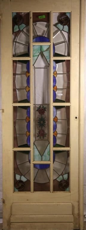 FRENCH ART DECO STAINED GLASS DOOR (1 of 3)