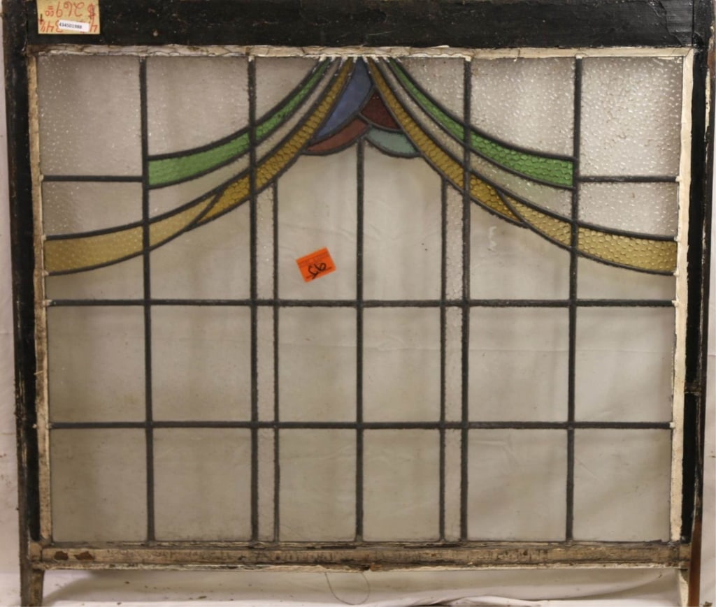 FRENCH ART DECO STAINED GLASS PANEL (1 of 1)