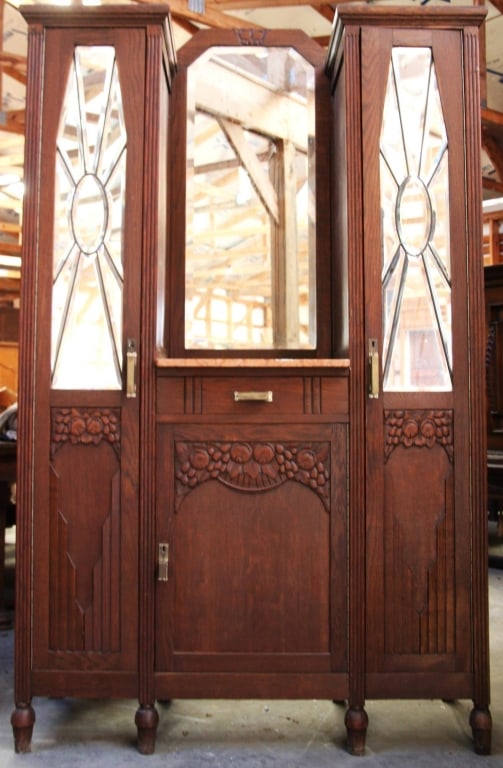 FRENCH ART DECO MARBLE TOP BUFFET (1 of 9)