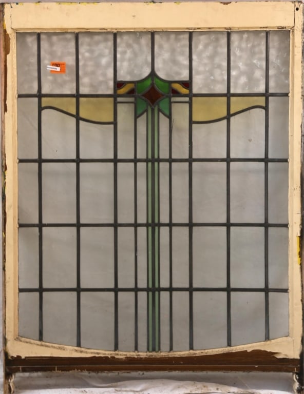 ANTIQUE CONTINENTAL STAINED GLASS PANEL (1 of 2)