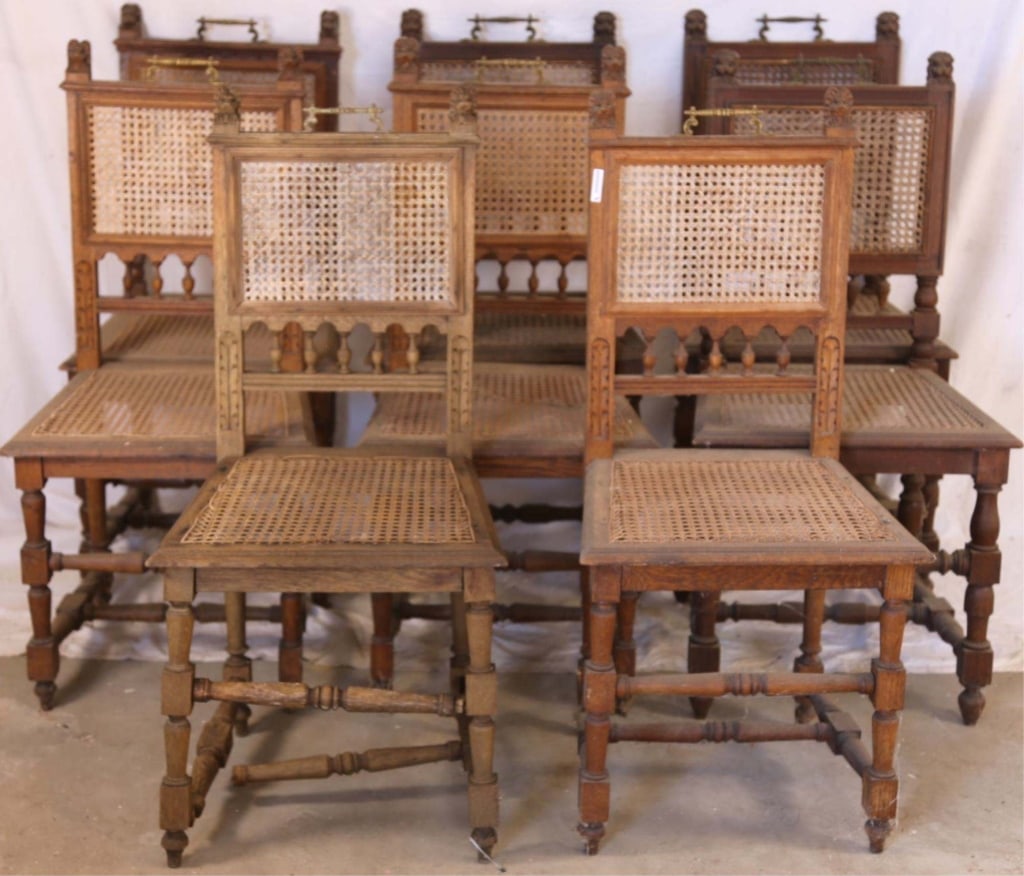 SET OF 8 FRENCH RENAISSANCE REVIVAL DINING CHAIRS (1 of 5)