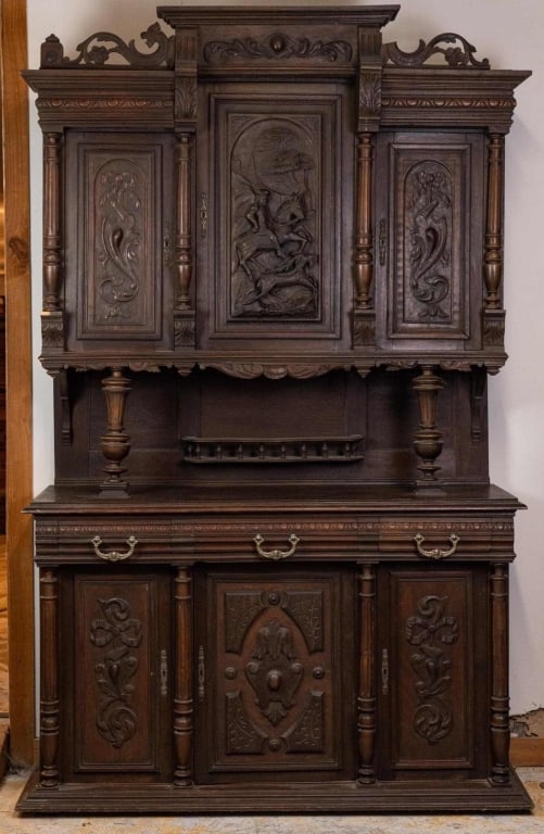 19TH C. FRENCH RENAISSANCE REVIVAL HUNT BUFFET (1 of 6)