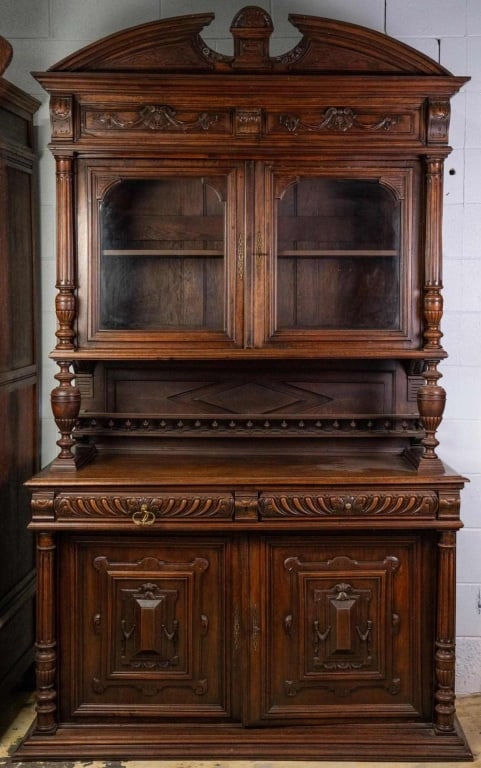 FRENCH RENAISSANCE REVIVAL VITRINE CABINET (1 of 4)