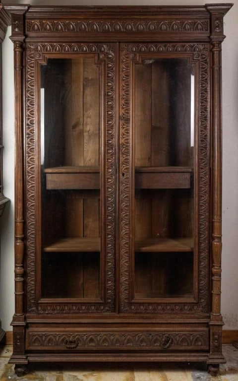 FRENCH OAK BOOKCASE (1 of 4)