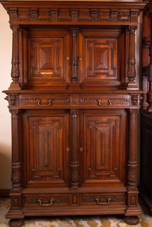 FRENCH RENAISSANCE REVIVAL COURT CUPBOARD (1 of 5)