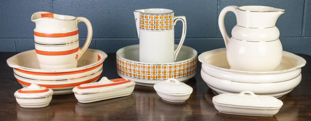 THREE CONTINENTAL VINTAGE WASH SETS (1 of 6)