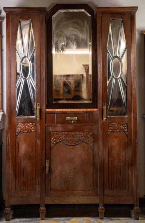 FRENCH ART NOUVEAU MARBLE TOP DRESSING VALET (1 of 4)