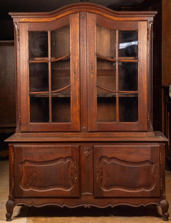 FRENCH OAK VITRINE CABINET (1 of 4)