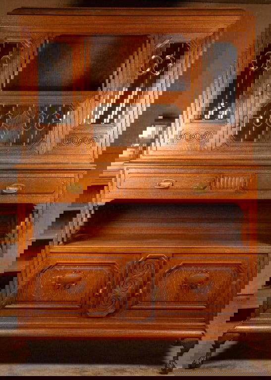 FRENCH CHIPPENDALE STYLE VITRINE BUFFET (1 of 7)