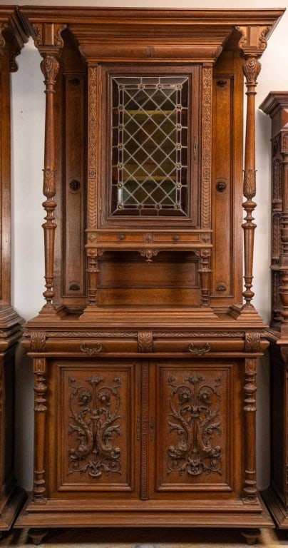 MONUMENTAL FRENCH RENAISSANCE REVIVAL VITRINE BUFF (1 of 6)