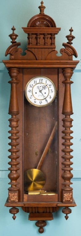 19TH C. BLANDA TWO-WEIGHT HANGING WALL CLOCK (1 of 4)
