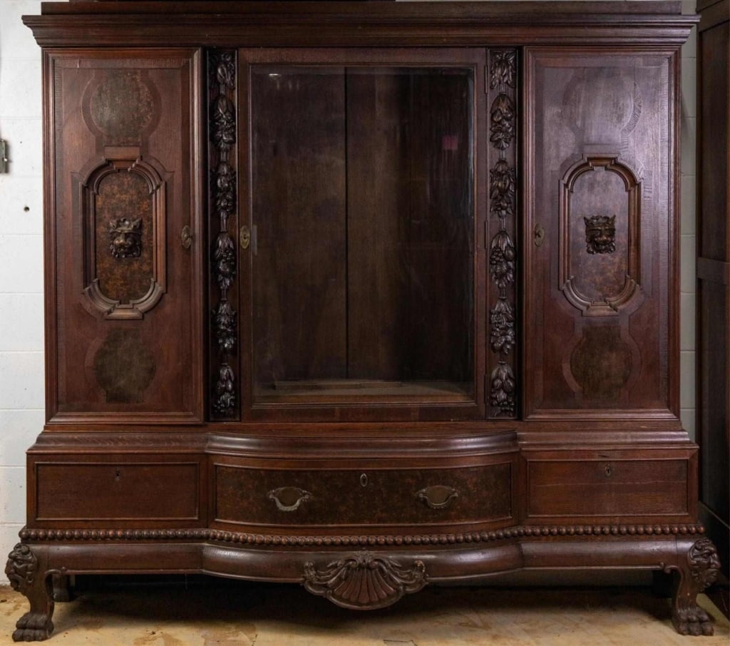 FRENCH RENAISSANCE REVIVAL VITRINE BOOKCASE (1 of 4)