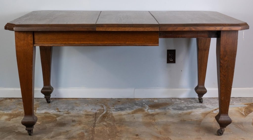 19TH C. FRENCH ART NOUVEAU OAK DINING TABLE (1 of 4)