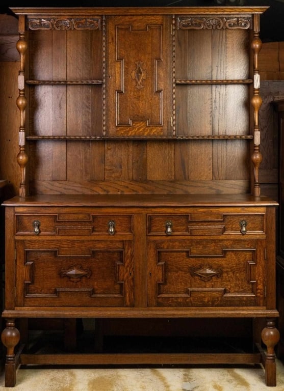 ENGLISH EDWARDIAN OAK SERVER (1 of 4)