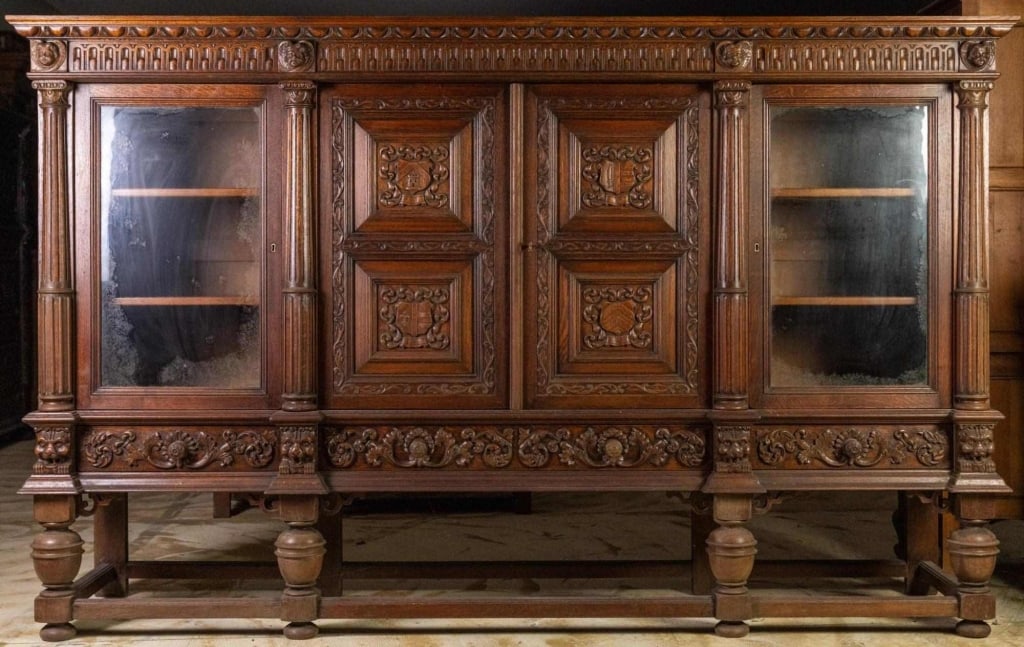 MONUMENTAL FRENCH RENAISSANCE REVIVAL VITRINE BOOK (1 of 5)